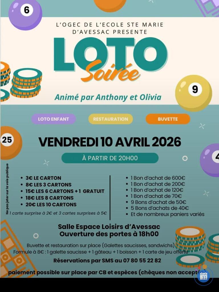 Image Soirée loto animée par Anthony et Olivia (photo 1)