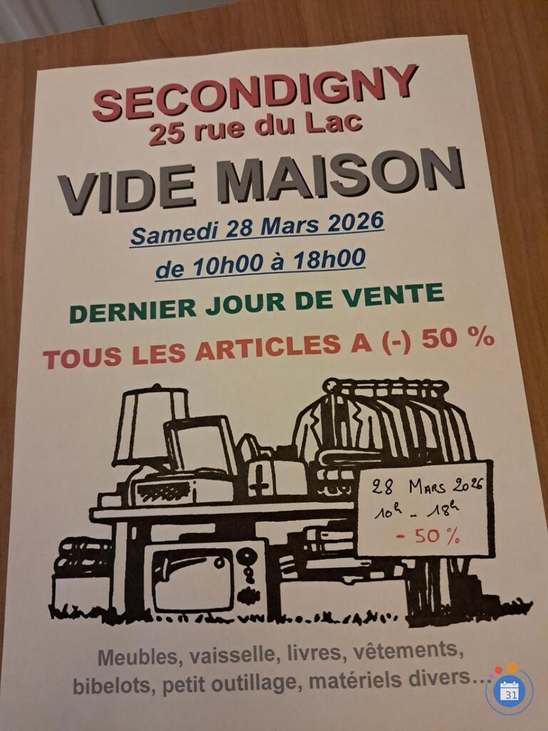 Image Vide grenier Dernier jour (-) 50 sur tous les articles (photo 1)