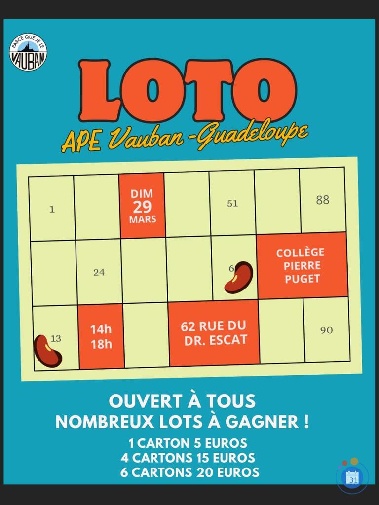 Image Grand loto de l'APE Vauban-Guadeloupe (photo 1)