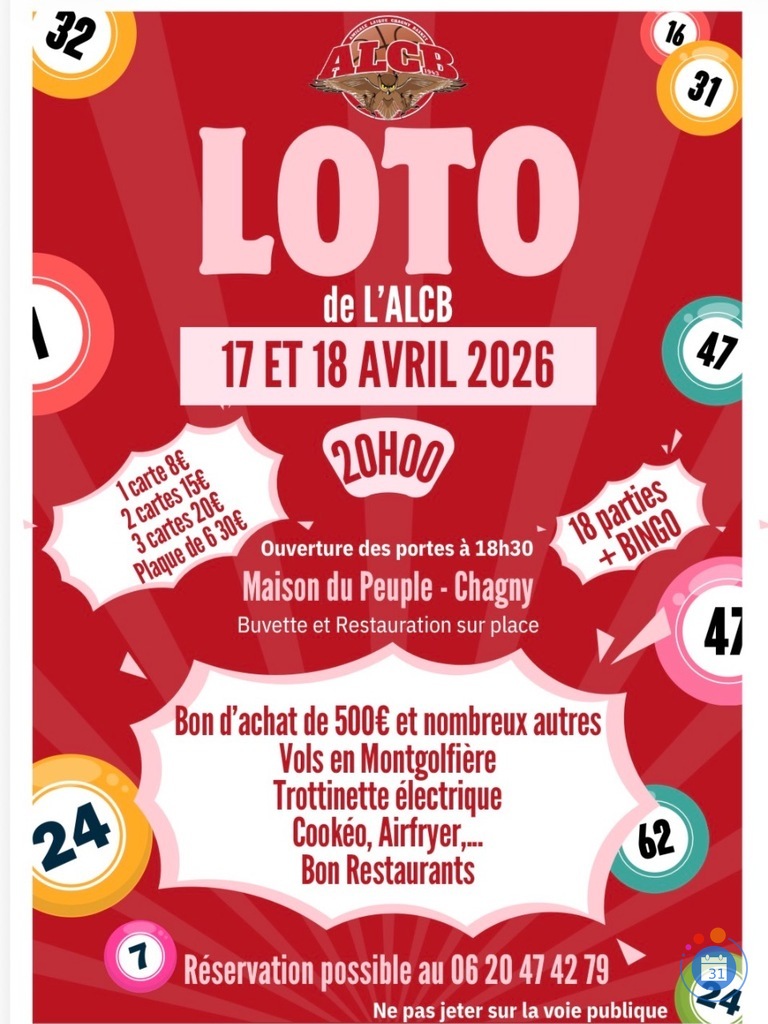Image Loto de l’Amicale Laïque Chagny Basket (photo 1)