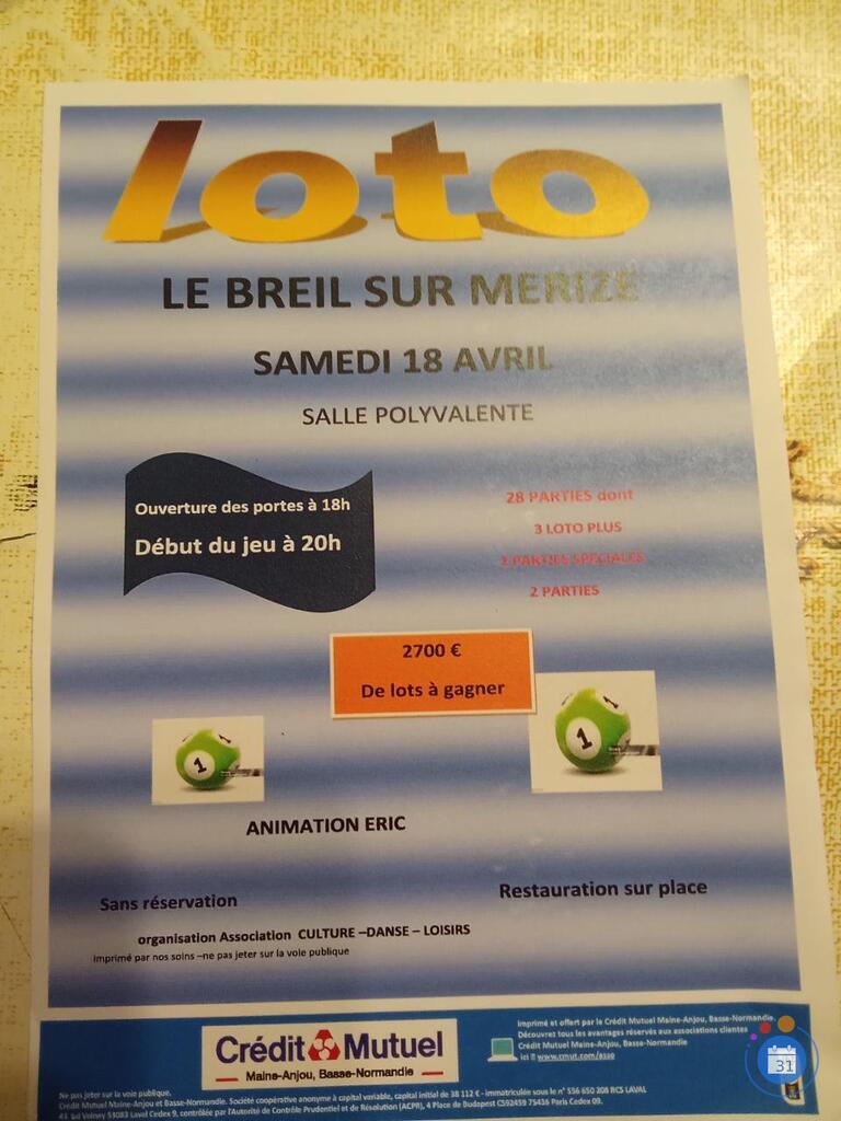 Image Loto org par Ass Culture Danse Loisirs ani ERIC (photo 1)