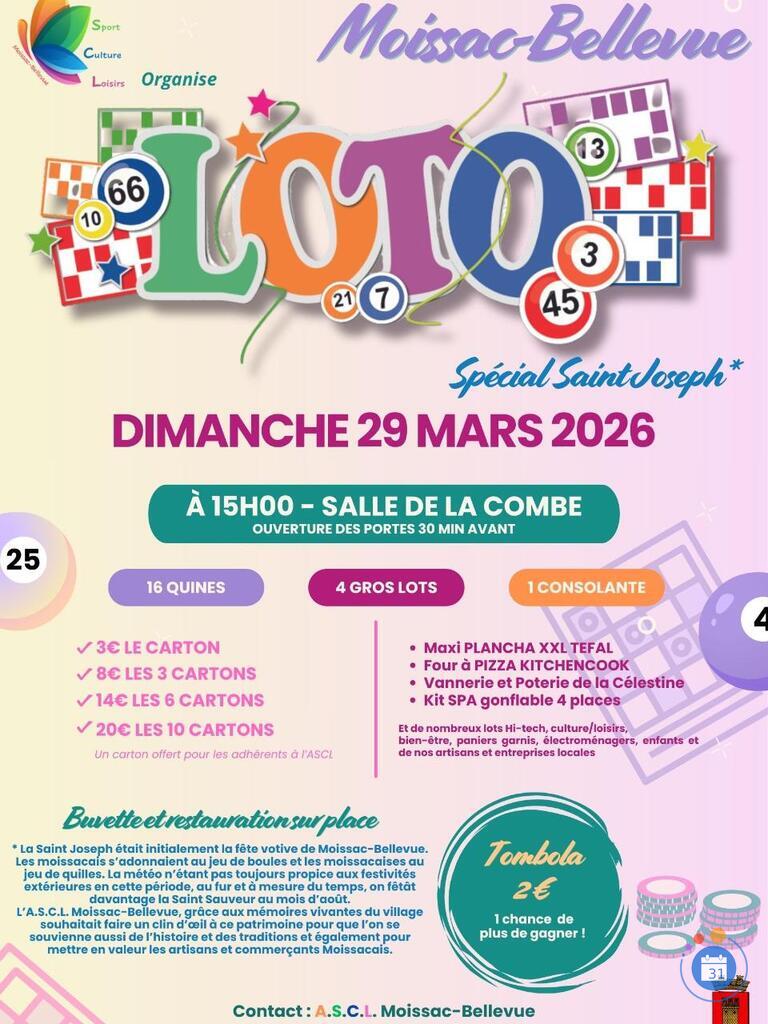 Image Loto de mars Spécial St Joseph (photo 1)