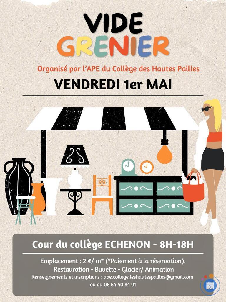 Image 1er Vide-greniers de l'APE du collège les Hautes Pailles (photo 1)