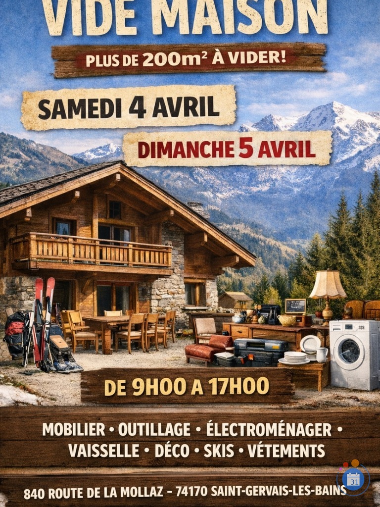 Image Vide maison complet St Gervais les Bains chalet de 200m2 (photo 1)