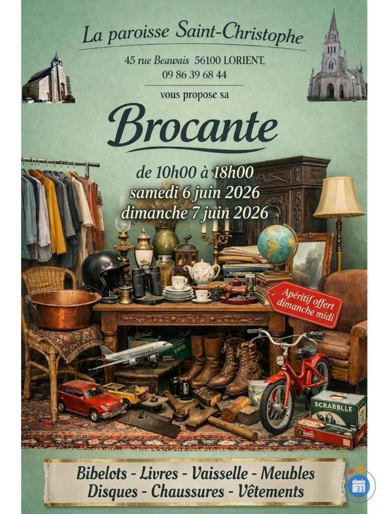 Image Brocante de la paroisse st christophe de lorient (photo 1)