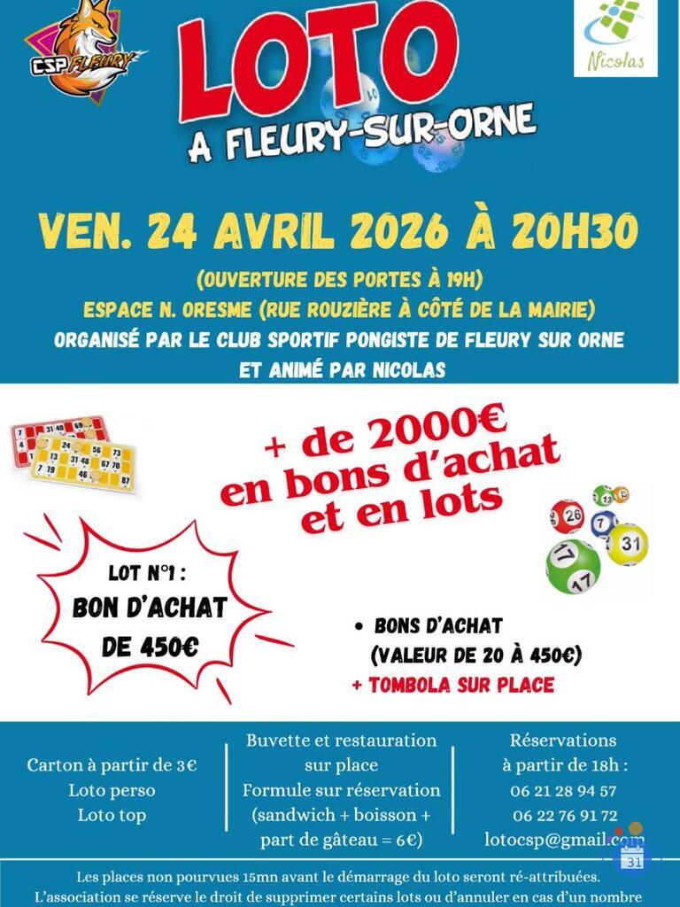 Image Loto du Club Sportif Pongiste de Fleury sur Orne (photo 1)