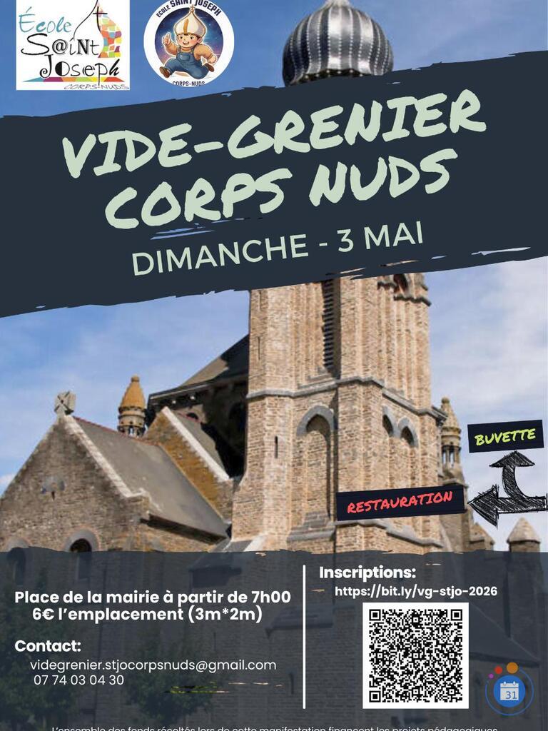 Image Vide grenier APEL St Joseph - Corps Nuds (photo 1)