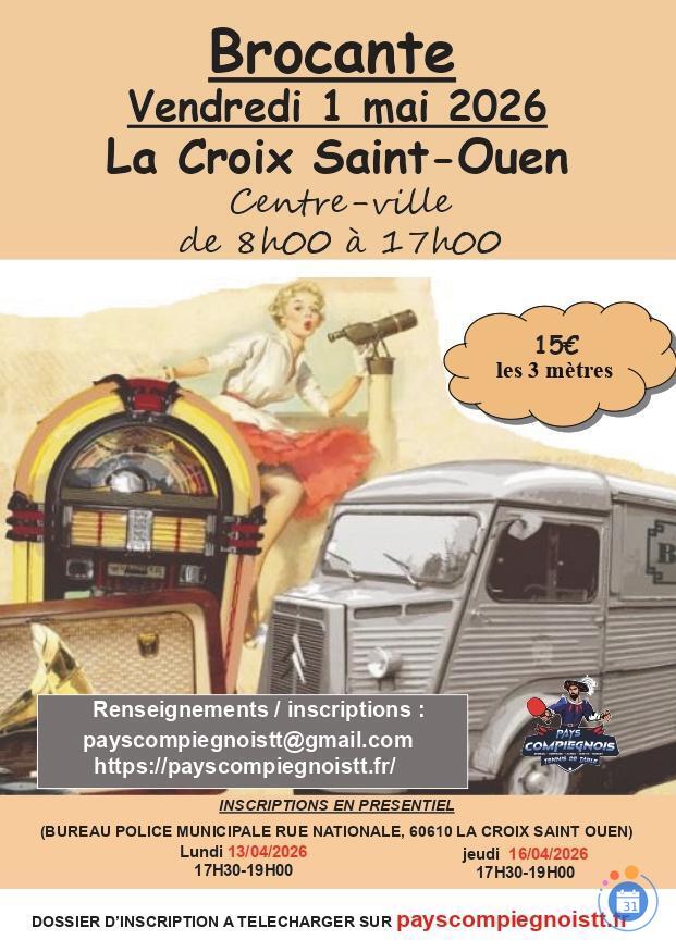 Image Brocante-vide greniers la croix saint-ouen vendredi 1er mai (photo 1)