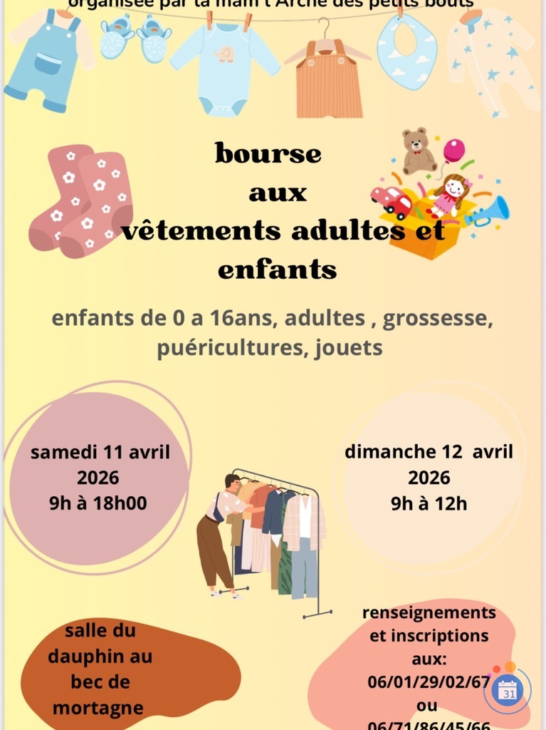 Image Bourse aux vêtements enfants et adultes (photo 1)
